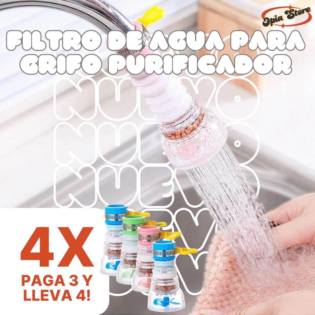 SUPER PROMO🔥PAGA 3 LLEVA 4!🔥Filtro Potenciador de Grifo a Prueba de Salpicaduras