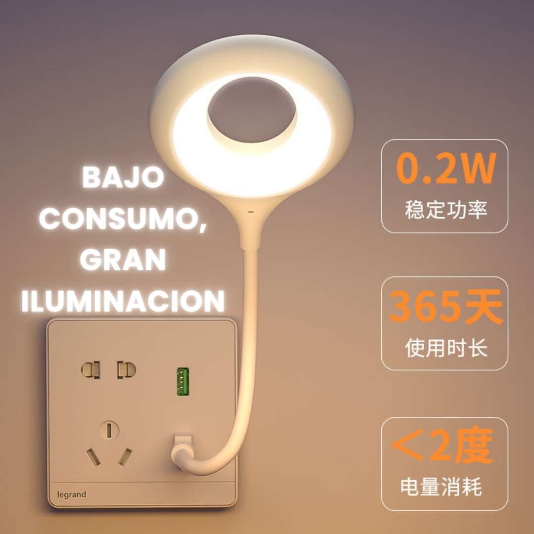 Lámpara de Luz Nocturna Inteligente USB | Control por Voz