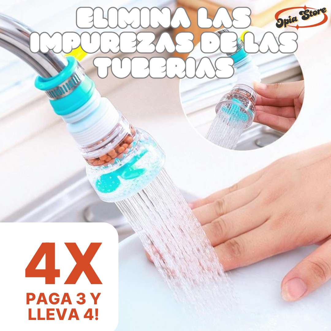 SUPER PROMO🔥PAGA 3 LLEVA 4!🔥Filtro Potenciador de Grifo a Prueba de Salpicaduras