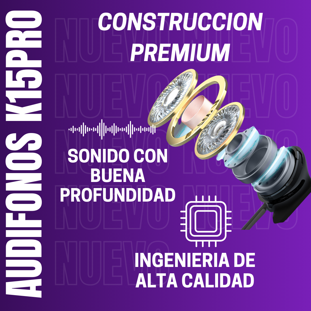 AUDIFONOS BLUETOOTH K15PRO | SONIDO ENVOLVENTE